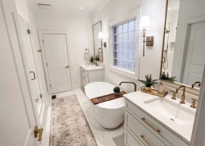 bathroom remodel completed by estate renovations