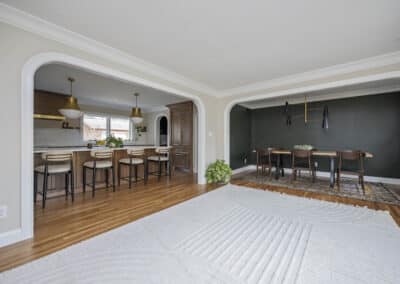 Timeless Transformation - Living room, dining room, kitchen