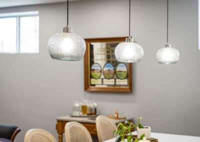 Cozy Retreat Basement Renovation - lighting