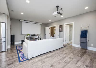 Cozy Retreat Basement Renovation - living area
