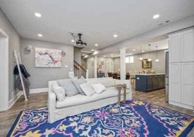 Cozy Retreat Basement Renovation - living area