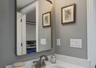 Cozy Retreat Basement Renovation - bathroom vanity