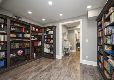 Cozy Retreat Basement Renovation - library