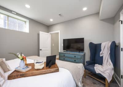 Cozy Retreat Basement Renovation - bedroom